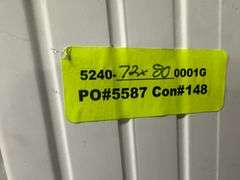 White Exterior Full Glass Double Patio Door 72"x80"