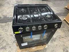 Forno Leonardo Espresso 30 in. Black Slide-in Gas Range 5-Burners