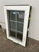 3 White Vinyl 6 Lite Beveled Casement Windows 20"x30"
