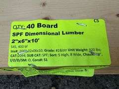SPF Dimensional Lumber 2"x6"x10'