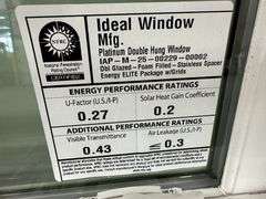 3 White Vinyl 4 Lite Double Hung Windows 21 1/2"x31 3/4"