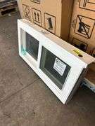 White Vinyl Double Slider Window 31 1/4"x16 1/2"