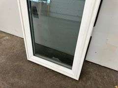 White Vinyl Beveled Casement Window 23 3/4"x37 1/2"