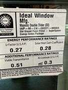 White Vinyl Double Slider Window 31 1/4"x16 1/2"