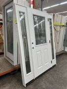 Fiberglass Decorative Entrance Door 36"x80", 2 Side Lites, Left Hand