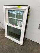 3 White Vinyl 4 Lite Double Hung Windows 21 1/2"x31 3/4"