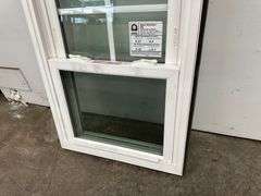 3 White Vinyl 4 Lite Double Hung Windows 21 1/2"x31 3/4"