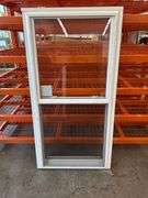 White Vinyl Double Hung Window 29 3/4"x57 1/4"