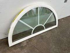 White Vinyl Circle Top Window 35.75"x17.875"