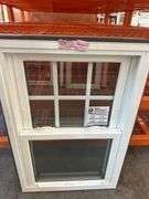 White Vinyl Double Hung 6 Lite Window 21 1/2"x31 3/4"