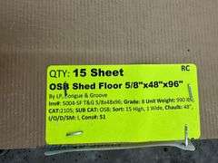 OSB Shed Floor 5/8"x48"x96"