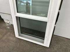 3 White Vinyl 4 Lite Double Hung Windows 21 1/2"x31 3/4"