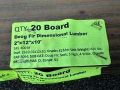 Doug Fir Dimensional Lumber 2"x12"x10'