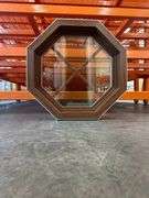 Cherry/White Vinyl Octagonal Window 21.5"x21.5"