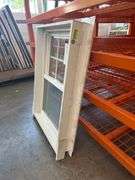 White Vinyl 6 Lite Double Hung Window  26 5/8"x 38 1/8"