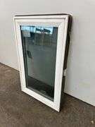 White Vinyl Beveled Casement Window 23 3/4"x37 1/2"