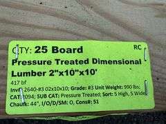 Pressure Treated Dimensional Lumber 2"x10"x10'