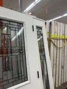 Fiberglass Decorative Entrance Door 36"x80", 2 Side Lites, Left Hand