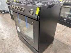 Forno Leonardo Espresso 30 in. Black Slide-in Gas Range 5-Burners