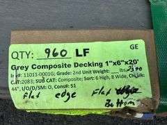 Grey Composite Decking 1"x6"x20'
