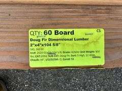 Doug Fir Dimensional Lumber 2"x4"x104 5/8"