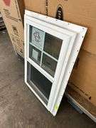 White Vinyl Double Hung 4 Lite Window 24"x36"