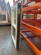 White Vinyl Double Hung 6 Lite Window 21 1/2"x31 3/4"