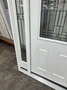 Fiberglass Decorative Entrance Door 36"x80", 2 Side Lites, Left Hand