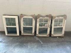 4 White Vinyl Double Hung 4 Lite Windows 20"x30"