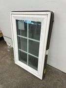 3 White Vinyl 6 Lite Beveled Casement Windows 20"x30"