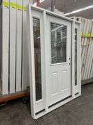 Fiberglass Decorative Entrance Door 36"x80", 2 Side Lites, Left Hand