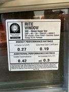 Almond Vinyl Welded Vent Window 30 1/2"x12 1/2"