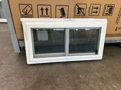 White Vinyl Double Slider Window 31 1/4"x16 1/2"