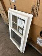White Vinyl Double Hung 4 Lite Window 24"x36"