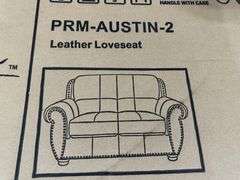 Abbyson Austin Leather Loveseat