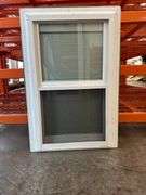 White Vinyl Double Hung Window With Mini Blinds 20"x30"