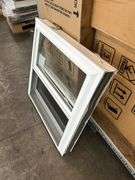 White Vinyl Double Hung Window 29 1/4"x29 1/4"