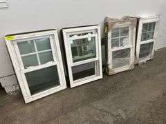 4 White Vinyl Double Hung 4 Lite Windows 20"x30"