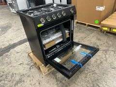 Forno Leonardo Espresso 30 in. Black Slide-in Gas Range 5-Burners