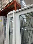 Fiberglass Decorative Entrance Door 36"x80", 2 Side Lites, Left Hand