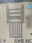 Hampton Bay Patio White Wood Outdoor Rocking Chair - Lambrecht Auction ...