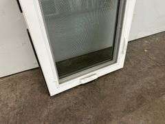 White Vinyl Beveled Casement Window 23 3/4"x37 1/2"
