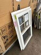 White Vinyl Double Hung 4 Lite Window 24"x36"