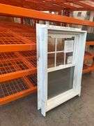 White Vinyl 6 Lite Double Hung Window  26 5/8"x 38 1/8"
