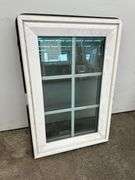 3 White Vinyl 6 Lite Beveled Casement Windows 20"x30"