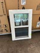 White Vinyl Double Hung 4 Lite Window 24"x36"