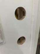 Fiberglass Decorative Entrance Door 36"x80", 2 Side Lites, Right Hand