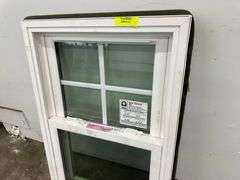 3 White Vinyl 4 Lite Double Hung Windows 21 1/2"x31 3/4"