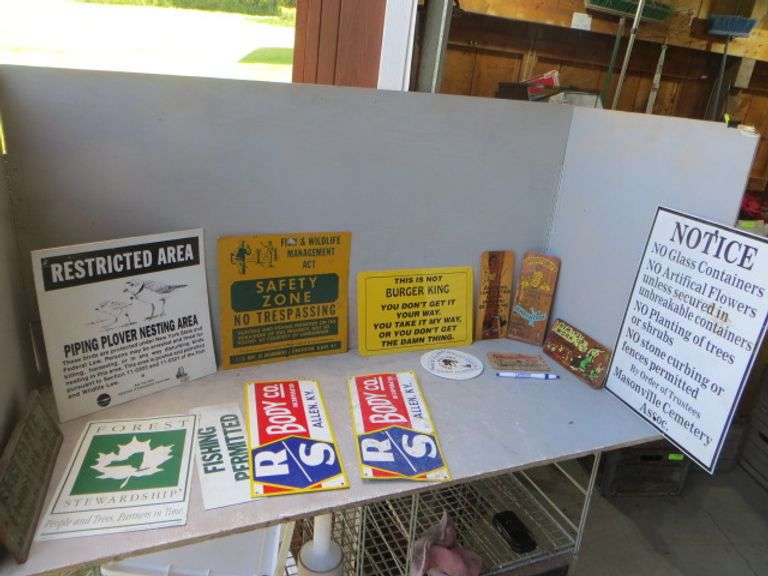Assorted Signage & Posters - Lambrecht Auction, Inc.