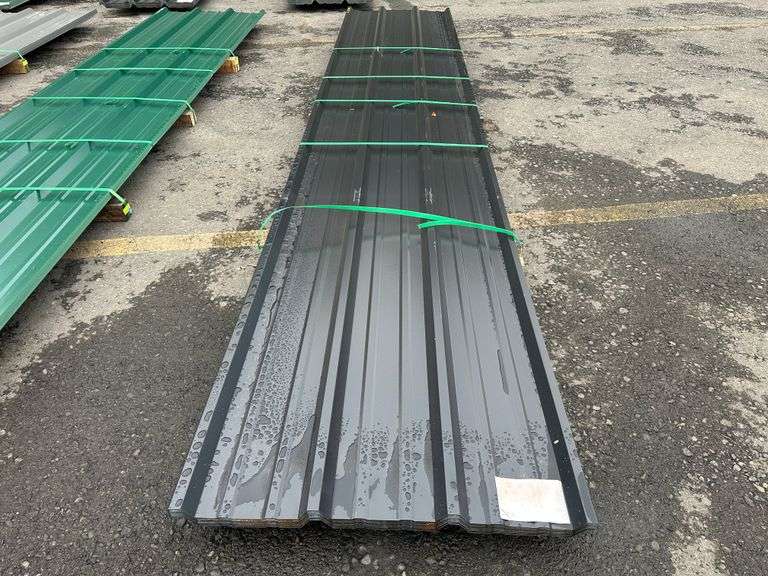 Black Corrugated Metal R-Panel 3'x16'